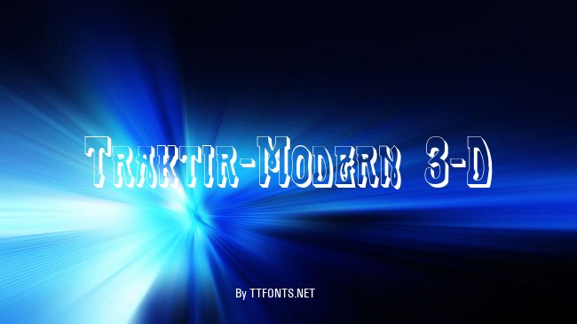 Traktir-Modern 3-D example